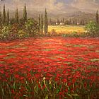 Unknown Artist Poppy Field Splendor painting